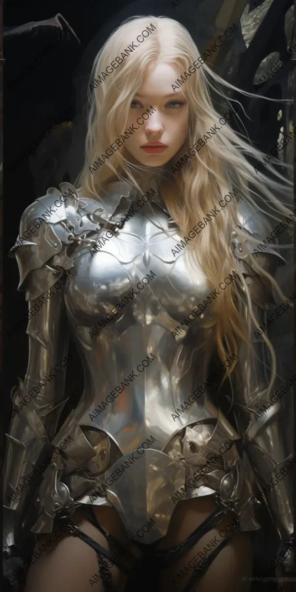 Slender Female in Armor: Holding Swords with Grace