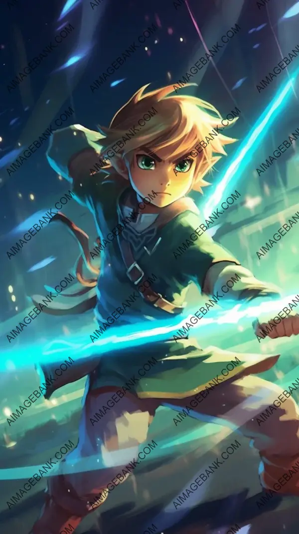 Dynamic and Expressive Young Link Illustration