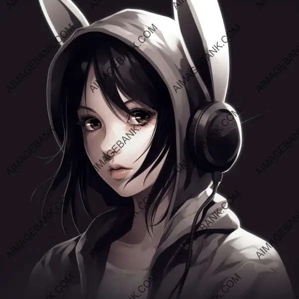 Anime-Style Bunny Artwork