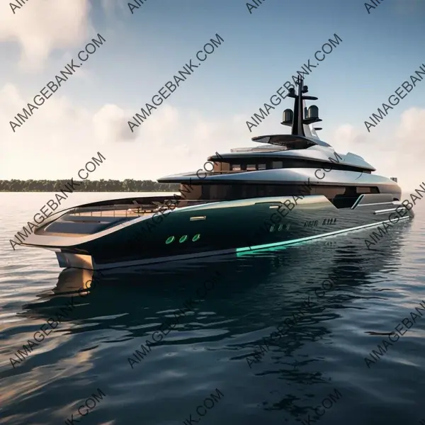 Luxurious superyacht with stylish exterior design