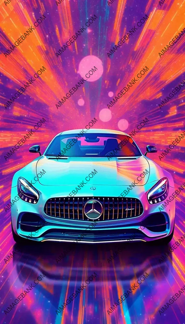 Hypnotic Space: Close-Up of Futuristic Mercedes