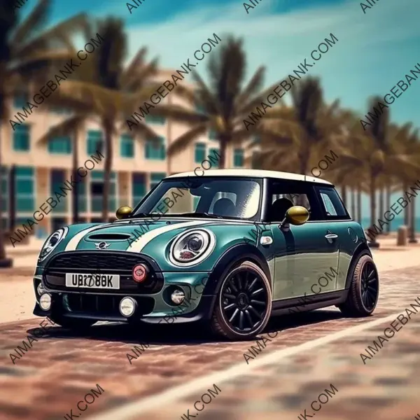 Imaginary Seaside Adventure: Mini Cooper Parked