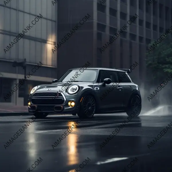 Drifting Thrill: Dark Grey Mini Cooper Countryman