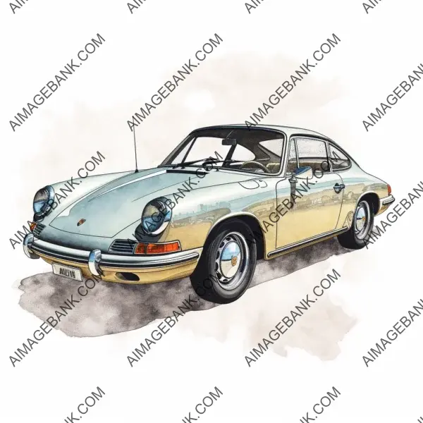 Capturing Vintage Porsche Targa Essence: Realistic