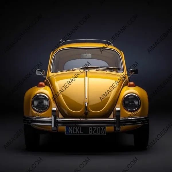 Nostalgia of the 1970s: Vibrant Yellow Volkswagen Beetle