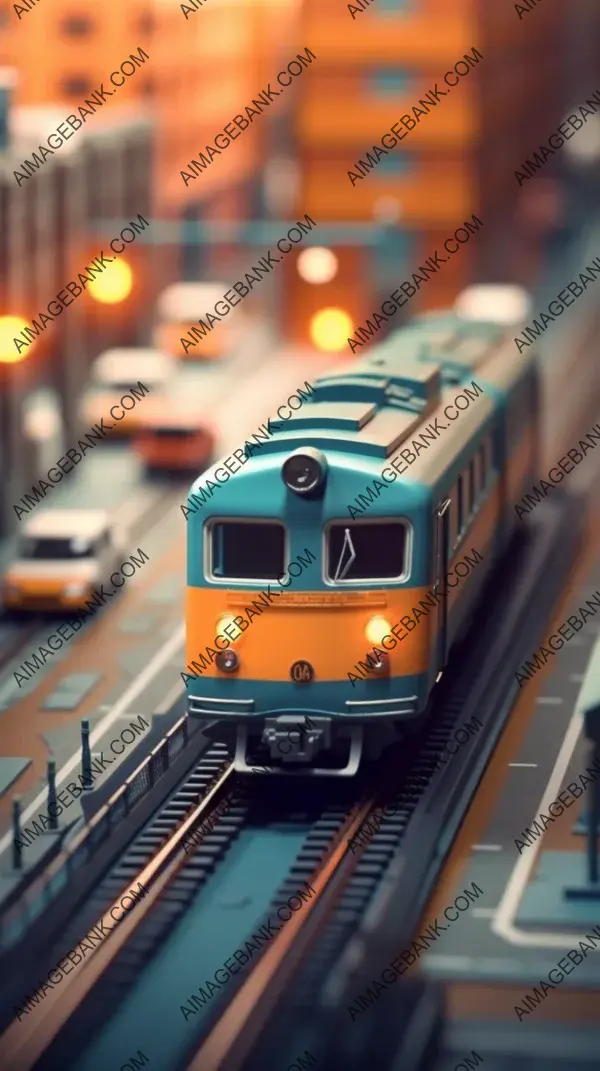 Enchanting Artwork: Tilt-Shift Train