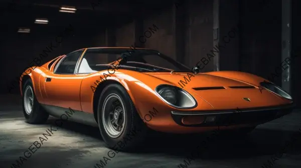 Captivating Presence: Orange Lamborghini Miura