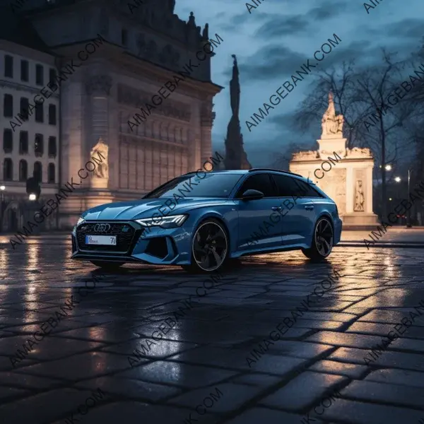 Dynamic Presence: Audi RS6 against Backdrop