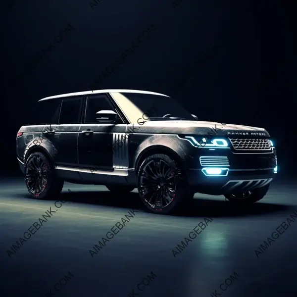 Black range rover design futuristic year 2050