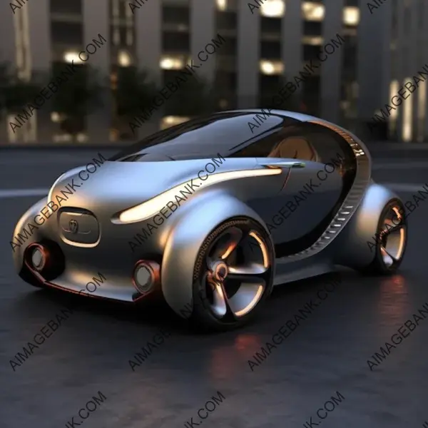 Futuristic smart fortwo 2030 silk beauty