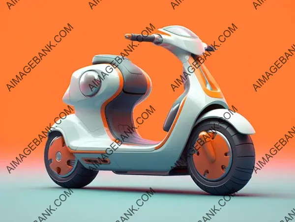 Imaginary scooter 2050 vibrant concept