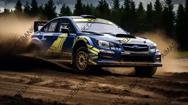 Depicting rallycross intensity: Subaru Impreza WRX in action