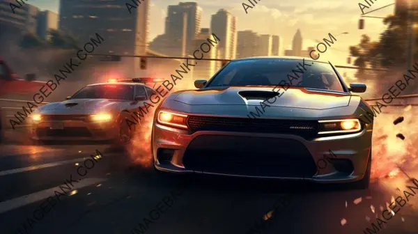 A thrilling police chase featuring the Dodge Charger