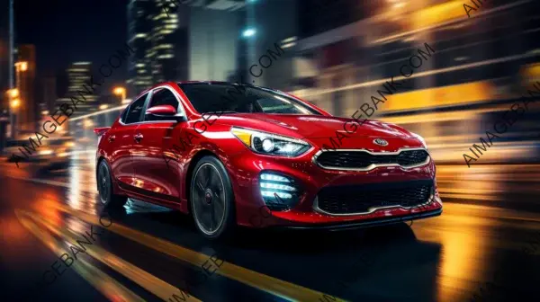 Nighttime urban speed: Kia Forte GT showcases its power