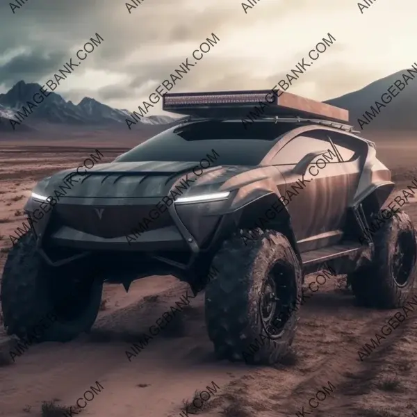 Futuristic Tesla Prototype Off-Road Imaginative Design