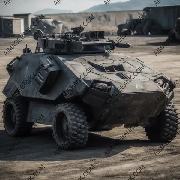 Batmobile-Like Unmanned Military Vehicle Conceptual Image