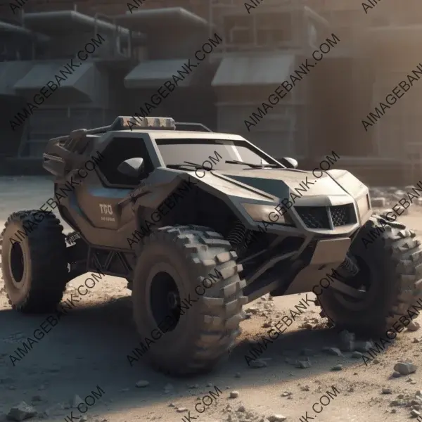 Futuristic Off-Road Vehicle Conquer Challenging Terrain