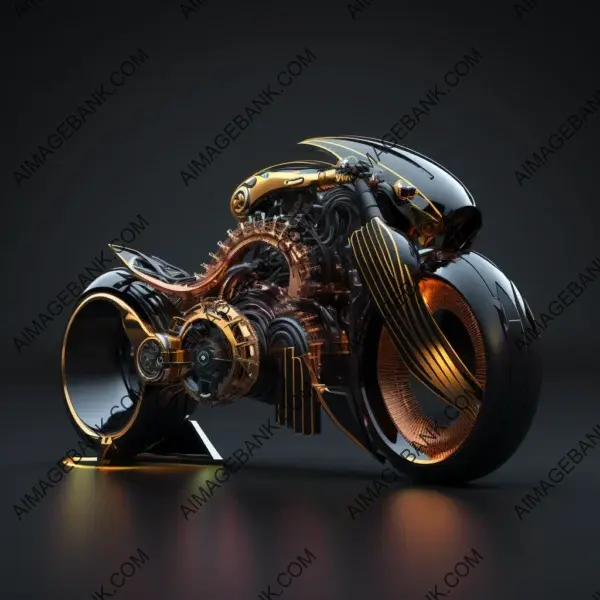 Mechanical Futuristic Motorbike Essence