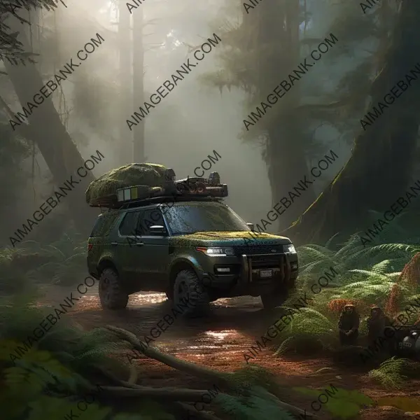 Discover the Outdoors: Prepped Land Rover Render