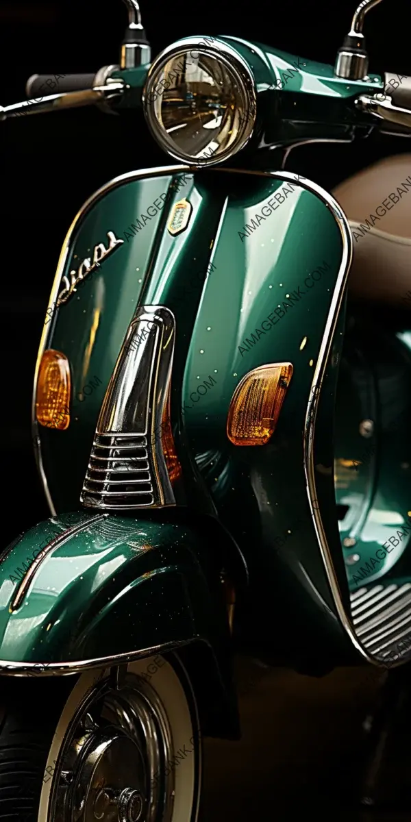 Classic Elegance: Vespa 125 Detail Macro Shot
