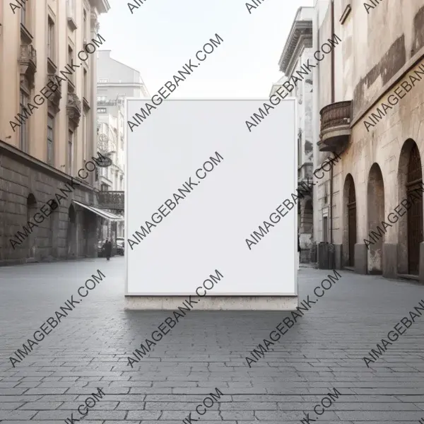 Street Billboard Mockup White