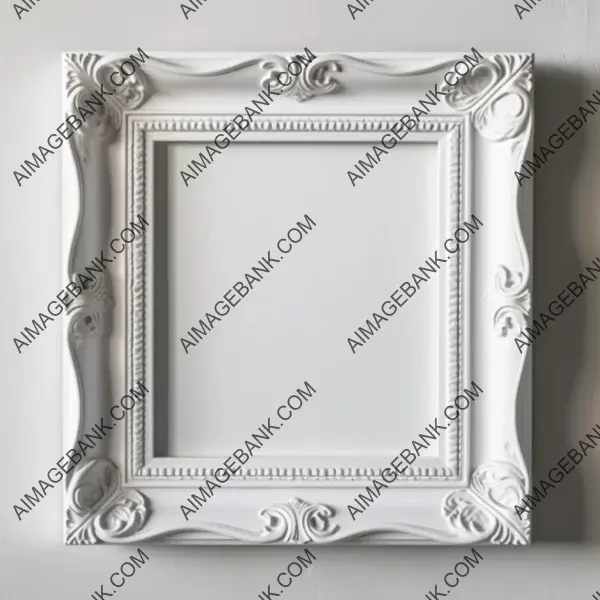 Picture Frame Mockup on White Wall