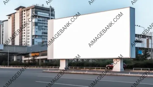 Outdoor Blank Billboard in White