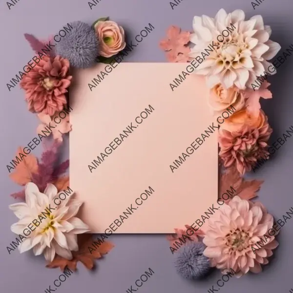 Pastel Background with Floral Frame