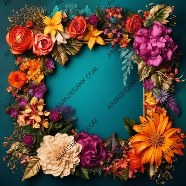 High-Resolution Layout of Realistic Floral Frame