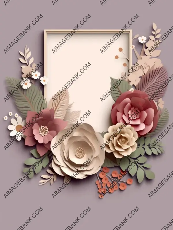 3D Vector Illustration of Horizontal Banner Frame