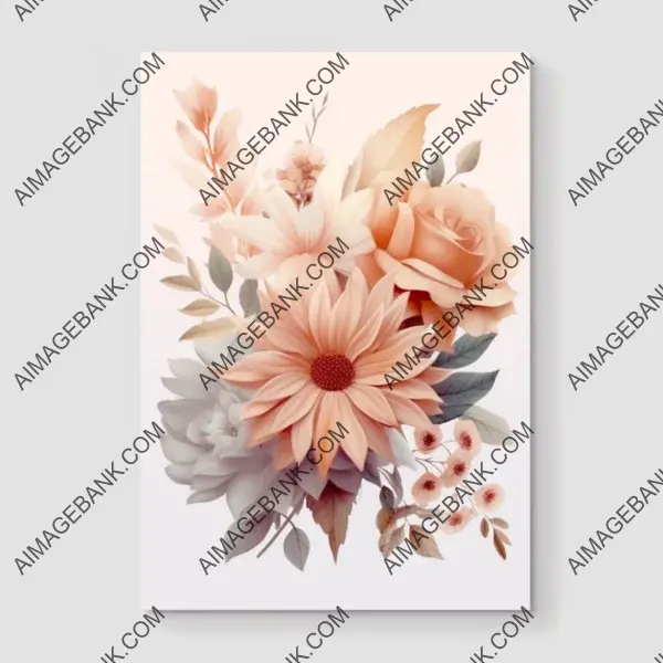 Minimalist flowers with soft hues