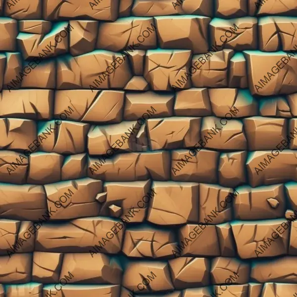 Seamless Texture of Stone Walls in Fortnite Style