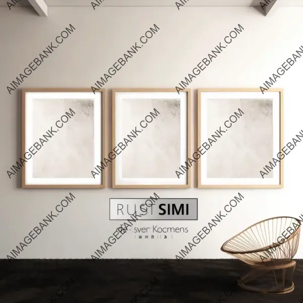 Subtle Shadows Wall with Three Frame Mockups