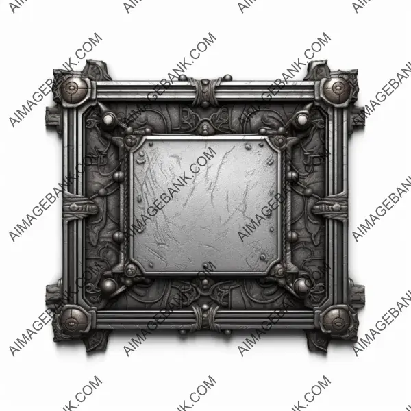 Empty Inside Rectangular Frame with Medieval Influence