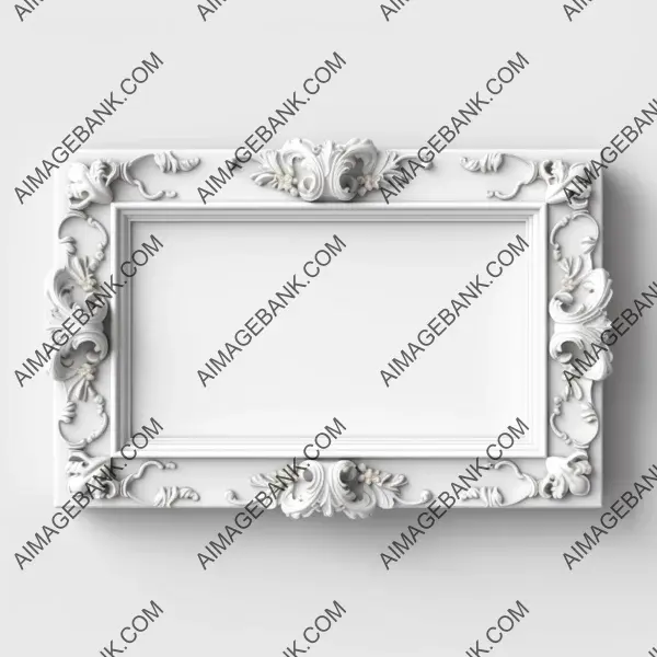 Rectangular Thin Frame Design with 12 Empty Inside in Medieval Style