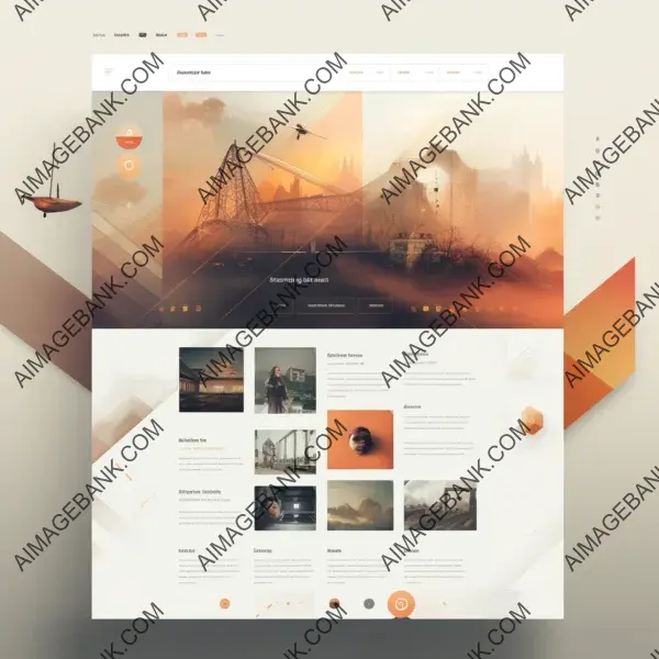 Website with Main Color: Orange UI/UX