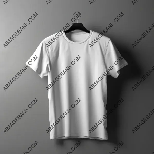 Sculpted White Shirt Presented in a Mockup Style