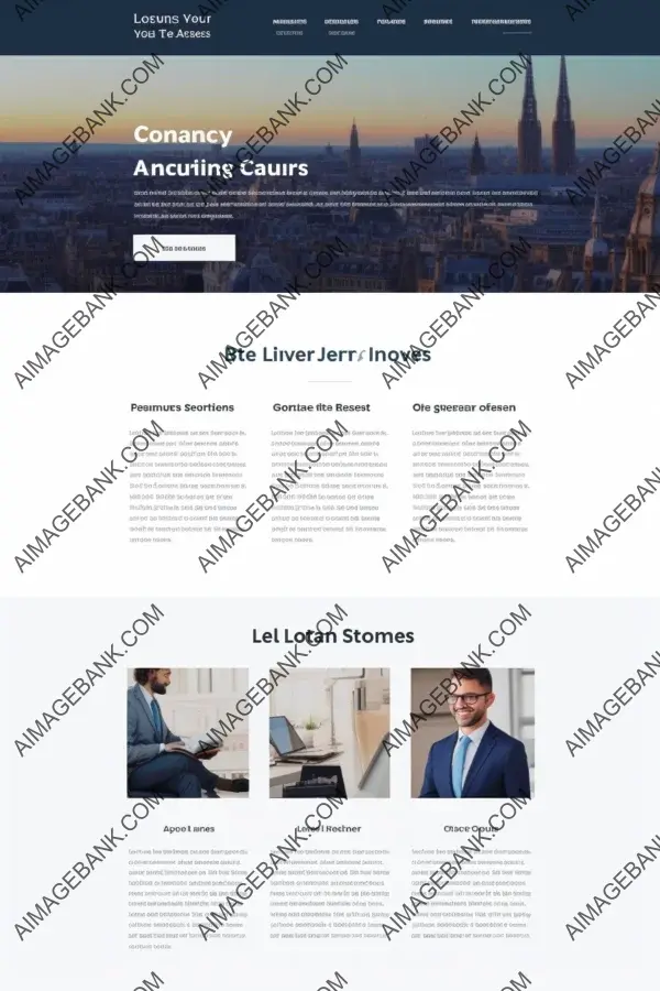 Crafting an engaging landing page for a web presence of a law firm