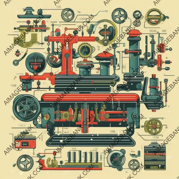 Crafting a visual graphic showcasing machinery repairing charts