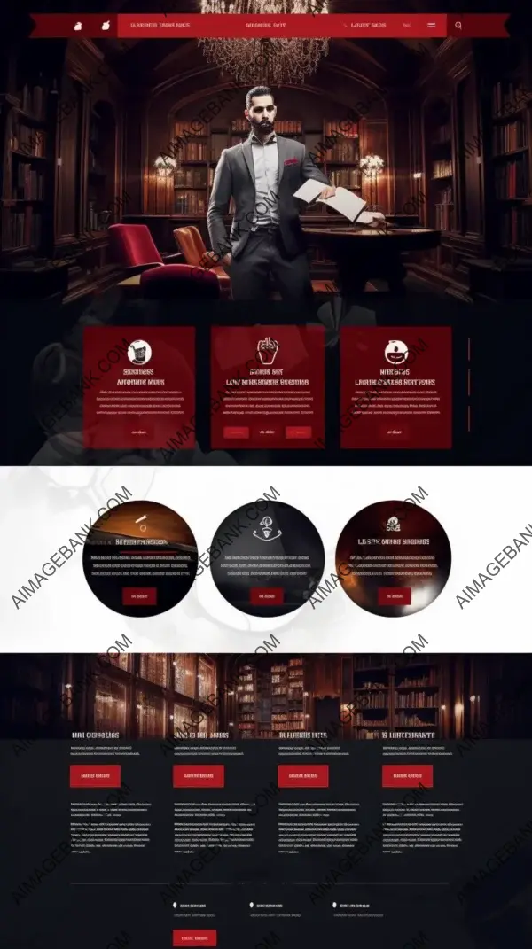 Captivating Landing Page: Red, Black, and White with an Educational Twist