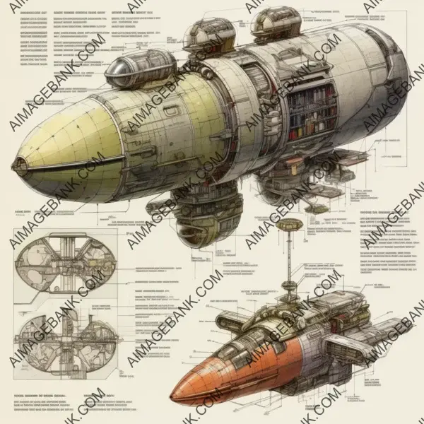 Science Fiction Spacecraft Engineering Diagram