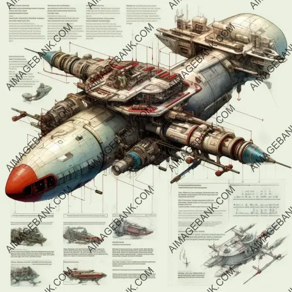 Engineering Diagram for Science Fiction Spacecraft