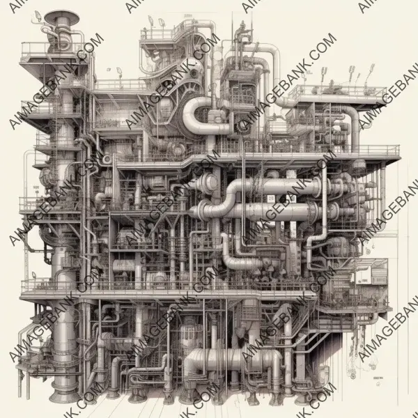 Technical Engineering Diagram with Detailed Annotations