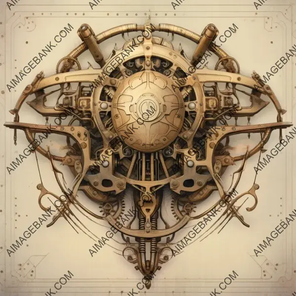 Intricate Alien Da Vinci Contraption