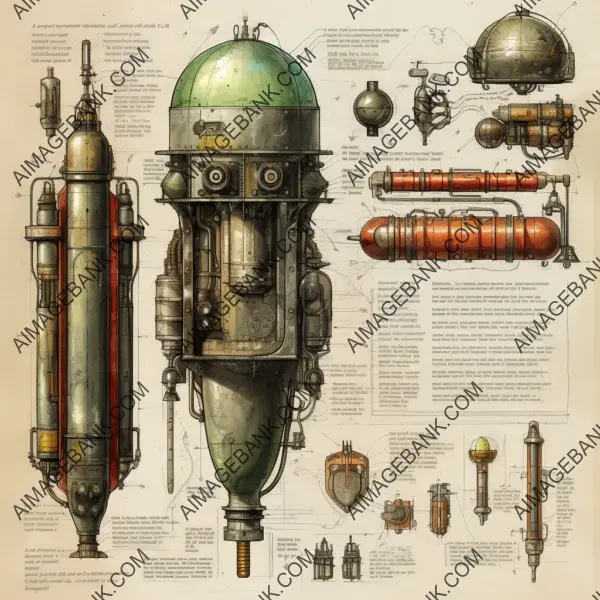 Detailed Schematic of Science Fiction Item