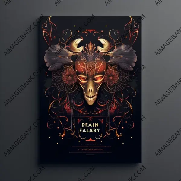 Captivating flyer design with a dark background