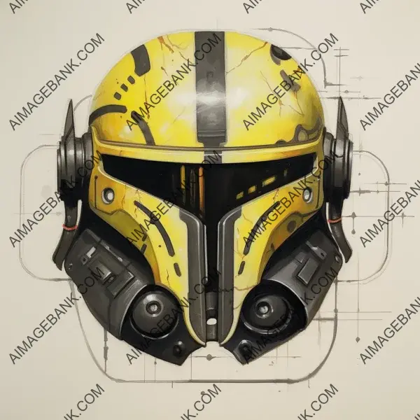 Fluorescent Yellow Against a Black Metal Helmet