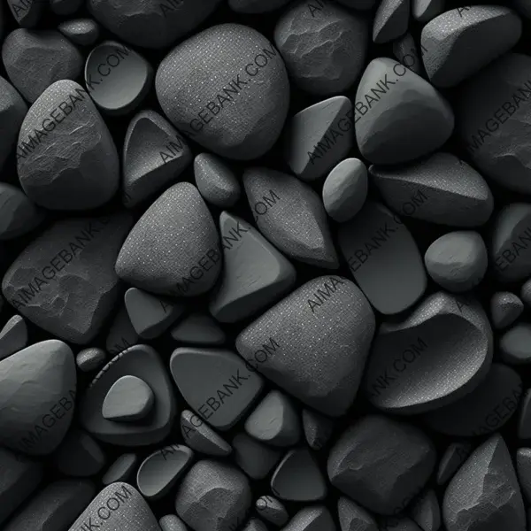 Dark Grey Rock Texture with Repeating Meteor Pattern