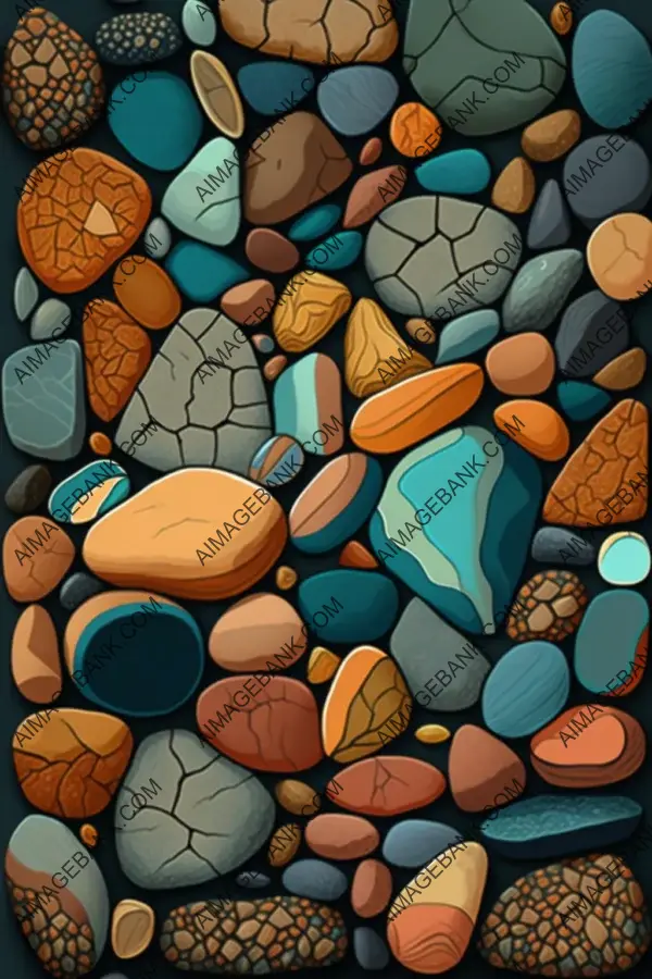 Captivating Motifs: Rock Pattern with Diverse Colors