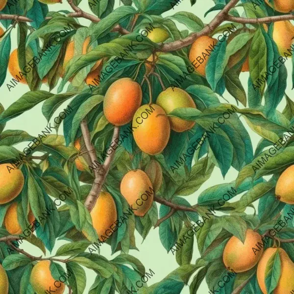 Natural Beauty: Mango Tree Oil Print Pattern